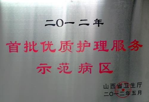 山西省卫生厅首批护理示范基地